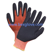 13 Gauge Nylon / Algodão / Spandex Liner, Nitrile Coating, Sandy Finish Work Glove